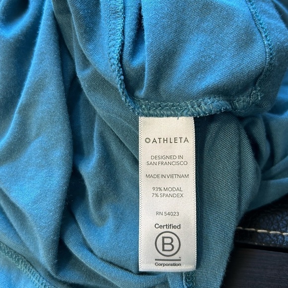 ATHLETA SANTORINI THERA Fit and Flare Dress Sleeveless Blue Green Sz XS - Picture 8 of 12